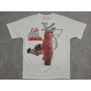 VTG 1994 Touch of Gold Spring Ford Golf Life is Full of Choices Shirt‎ L White